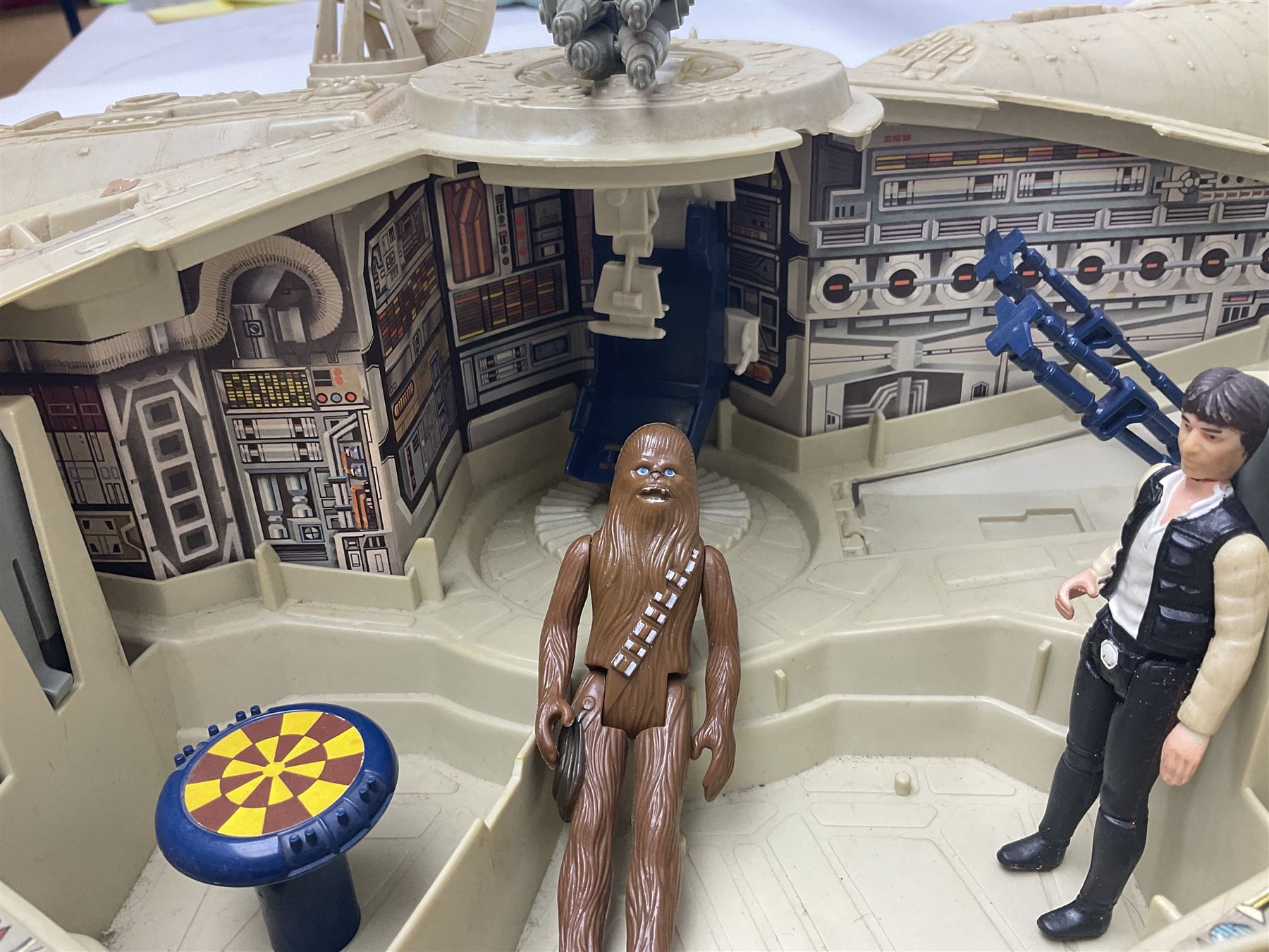 Star Wars - two unboxed vintage Star Wars vehicles comprising Millenium Falcon with 3 3/4