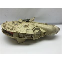 Star Wars - two unboxed vintage Star Wars vehicles comprising Millenium Falcon with 3 3/4