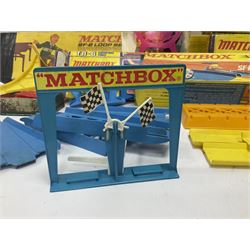 Matchbox Superfast track and accessories, both loose and boxed, to include SF-2 Loop Set, TA-4 Pacemaker Handbooster, TA-6 Catapult Pass, etc 