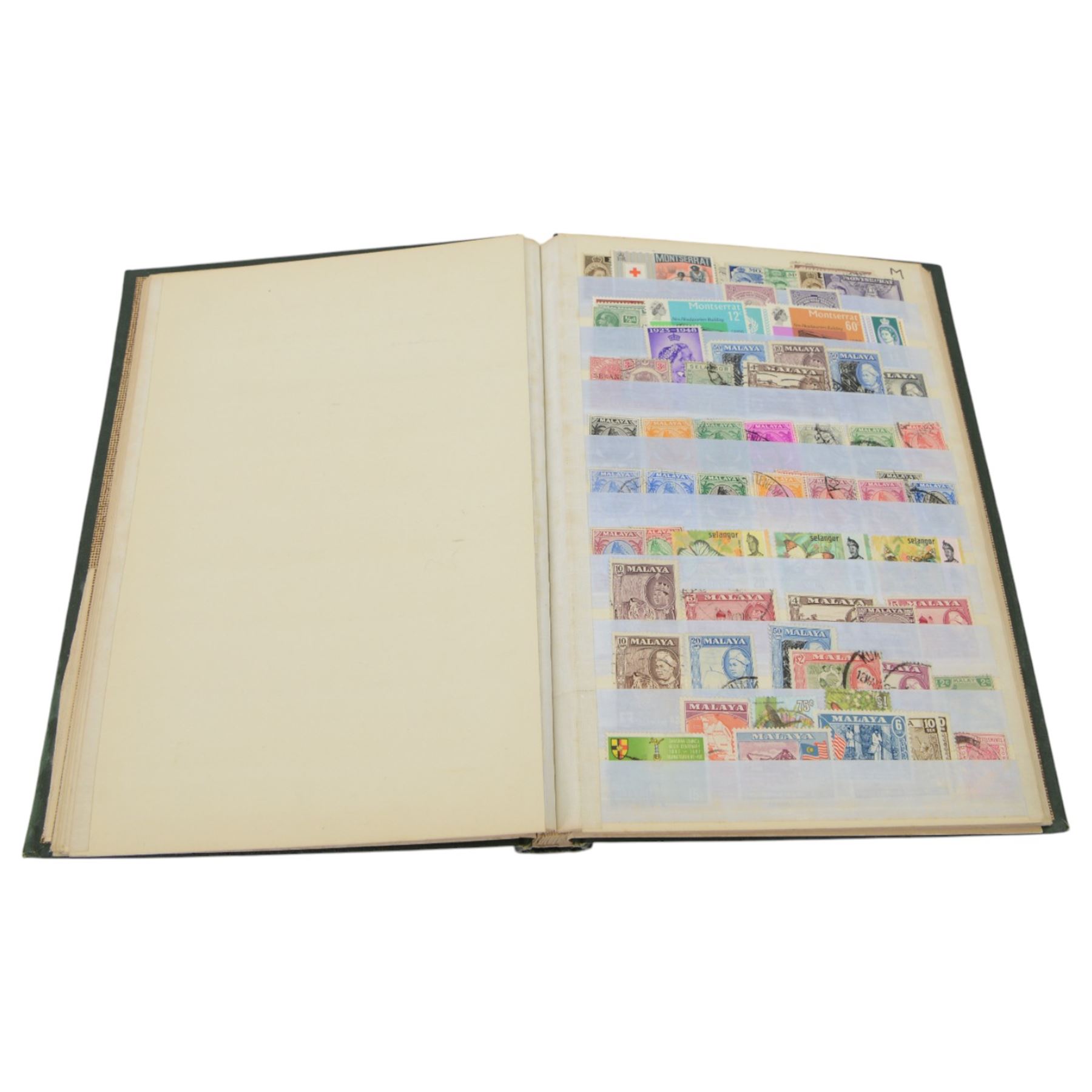 Commonwealth and World stamps, including Aden, Antigua, Australia, British Guyana, Brunei, Bermuda, Ceylon, Christmas Islands, Fiji, Malaya, Malta, Nigeria, St Kitts and Nevis, etc, in various albums and loose, together with two empty stockbooks and various stock cards