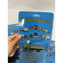 Twenty one Base Toys 1:76 scale diecast vehicles, all in original blister packs