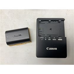 Canon Eos 7D camera body, serial number 3261306344, with 'Canon Ultrasonic EF 24-105mm Macro 0.45m/1.5ft Ultrasonic' Lens, 'Canon Zoom EF 75-300, 1;4-5.6 III' lens and Teleplus Pro 300 lens, together with tripod and original camera box 