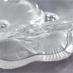 Lalique 'Deux Fleur' perfume bottle, signed to base, W9.5cm 