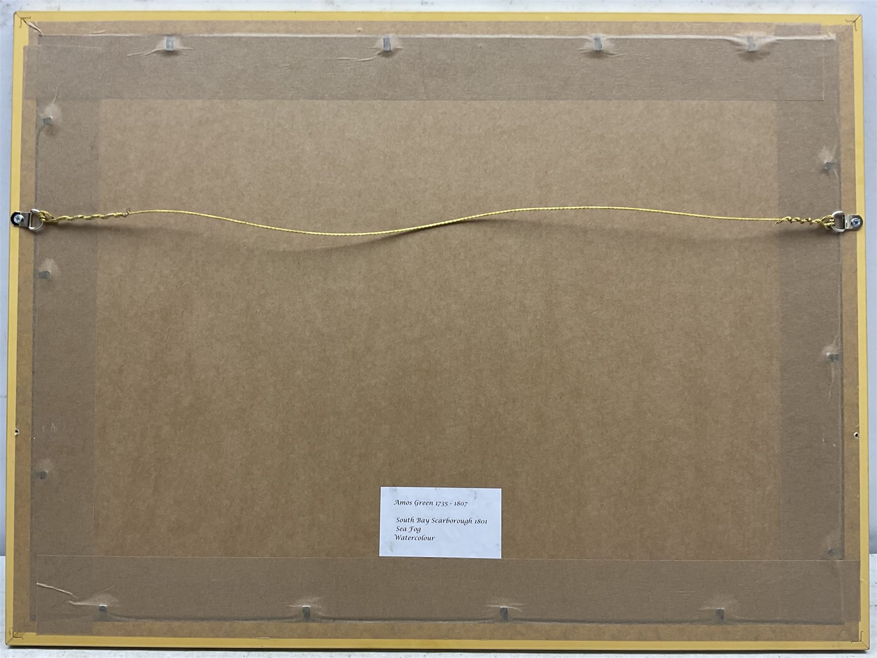 Amos Green (British 1735-1807): Scarborough from White Nab through Fog, watercolour unsigned c.1801, 21cm x 35cm
