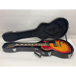 Epiphone Gibson Les Paul electric guitar c2004 with red sunburst finish, serial no.U02030418; L100cm; in fitted hard case