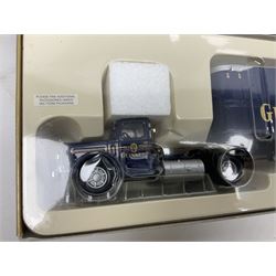 Corgi - three limited edition lorries comprising CC12901 Scania Topline Curtainside Eddie Stobart Limited; CC12104 Renault Premium Curtainside Strongserve Ltd; and 50703 Guinness Mack LJ with Fruehauf Trailer; all boxed (3)