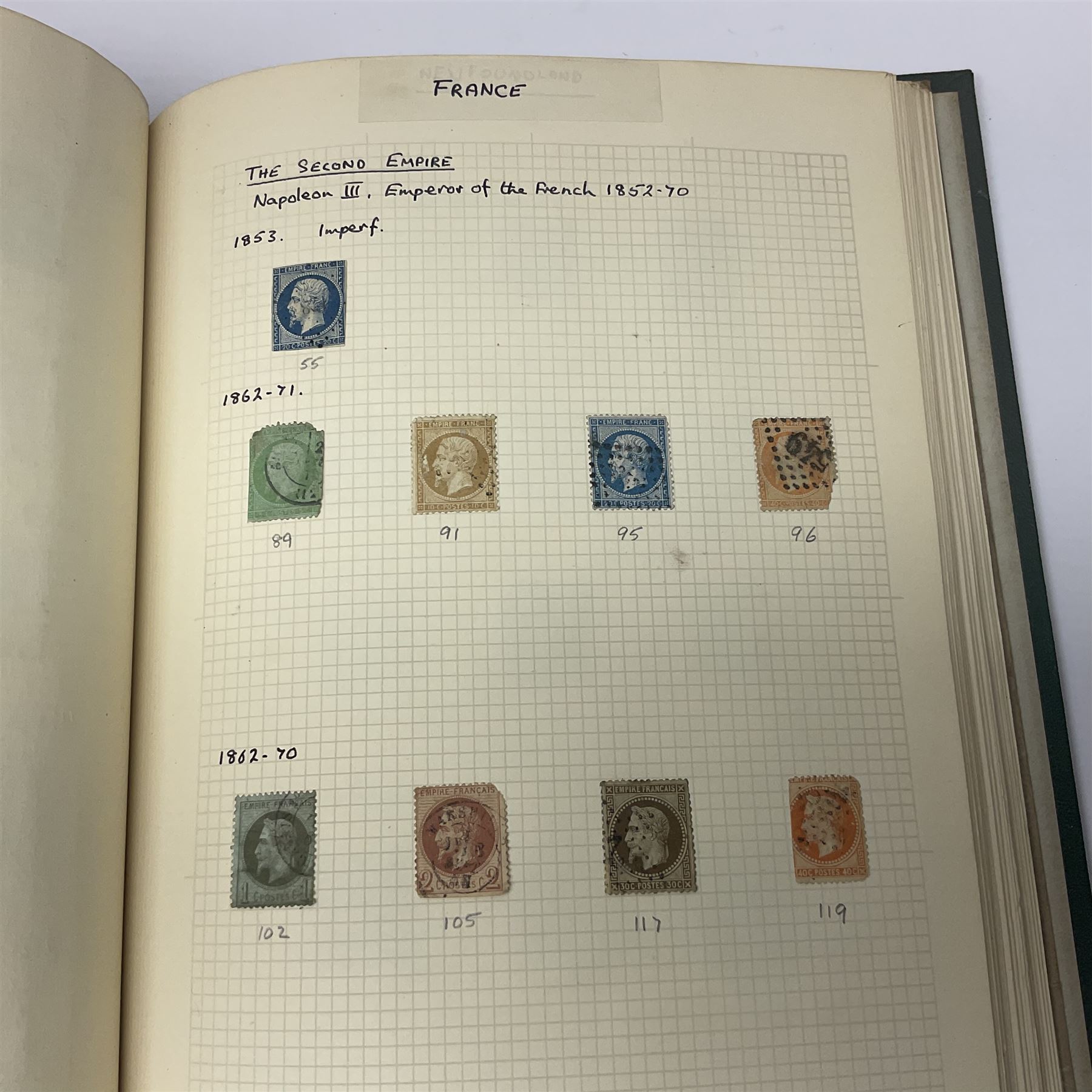 World stamps including Andorra, Austria with 1858 and later issues, Belgium with imperfs and later, Belgium, Cuba, Czechoslovakia, Denmark, Ireland, France, Germany with Hamburg, Lubeck, Oldenburg, Saxony etc, Greece, Hungary, the Netherlands, Spain etc, housed in two albums 