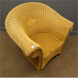  Wicker armchair, W95cm  
