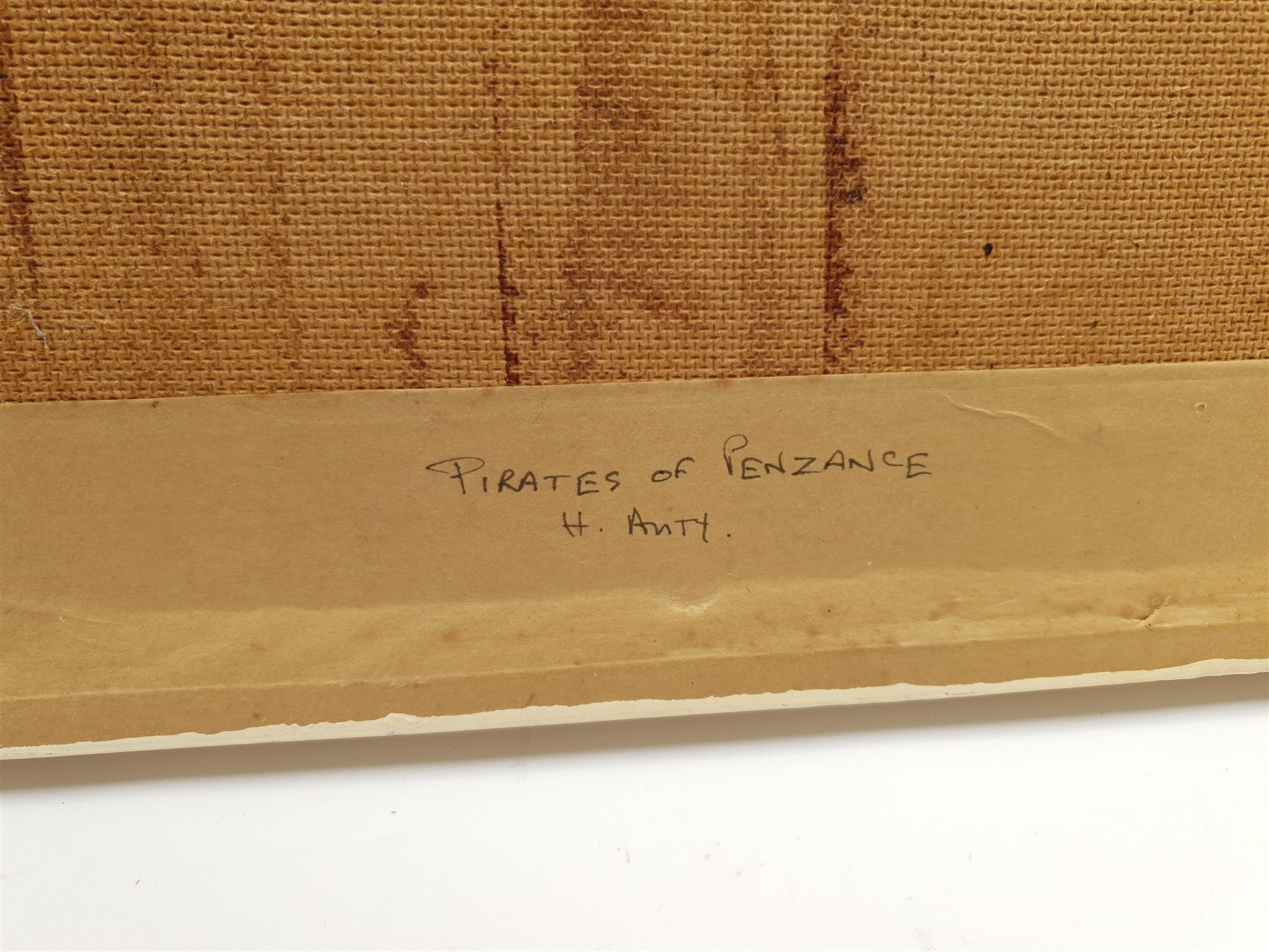 Harold Auty (British 20th century): 'Pirates of Penzance', gouache signed and dated 1967, titled verso 39cm x 61cm