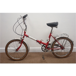  Vintage 1980s Coronet folding shopper bike, red finish   
