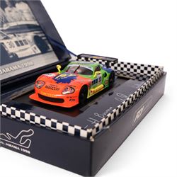 Fly Car Model 1:32 scale slot car no. A27 LM 600 4h Jarama 1998, together with SCX Pro slot car no. 50250 Citroen Xsara, both boxed