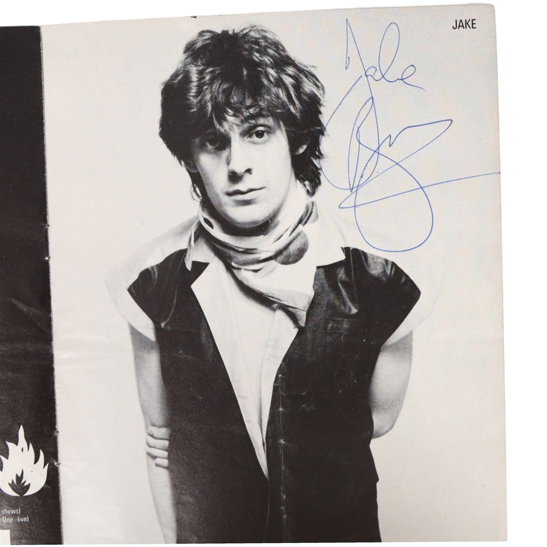 Signed Stiff Little Fingers promotional card, signed by four members of the band Jake Burns, Henry Cluney, Ali McMordie and Jim Reilly, two unsigned promotional cards,  'Go For It' 1981 tour programme and a collection of photographs from the gig