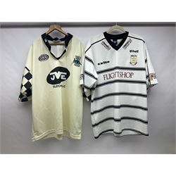 Five Hull Rugby League shirts, to include Hull FC and Hull Sharks examples