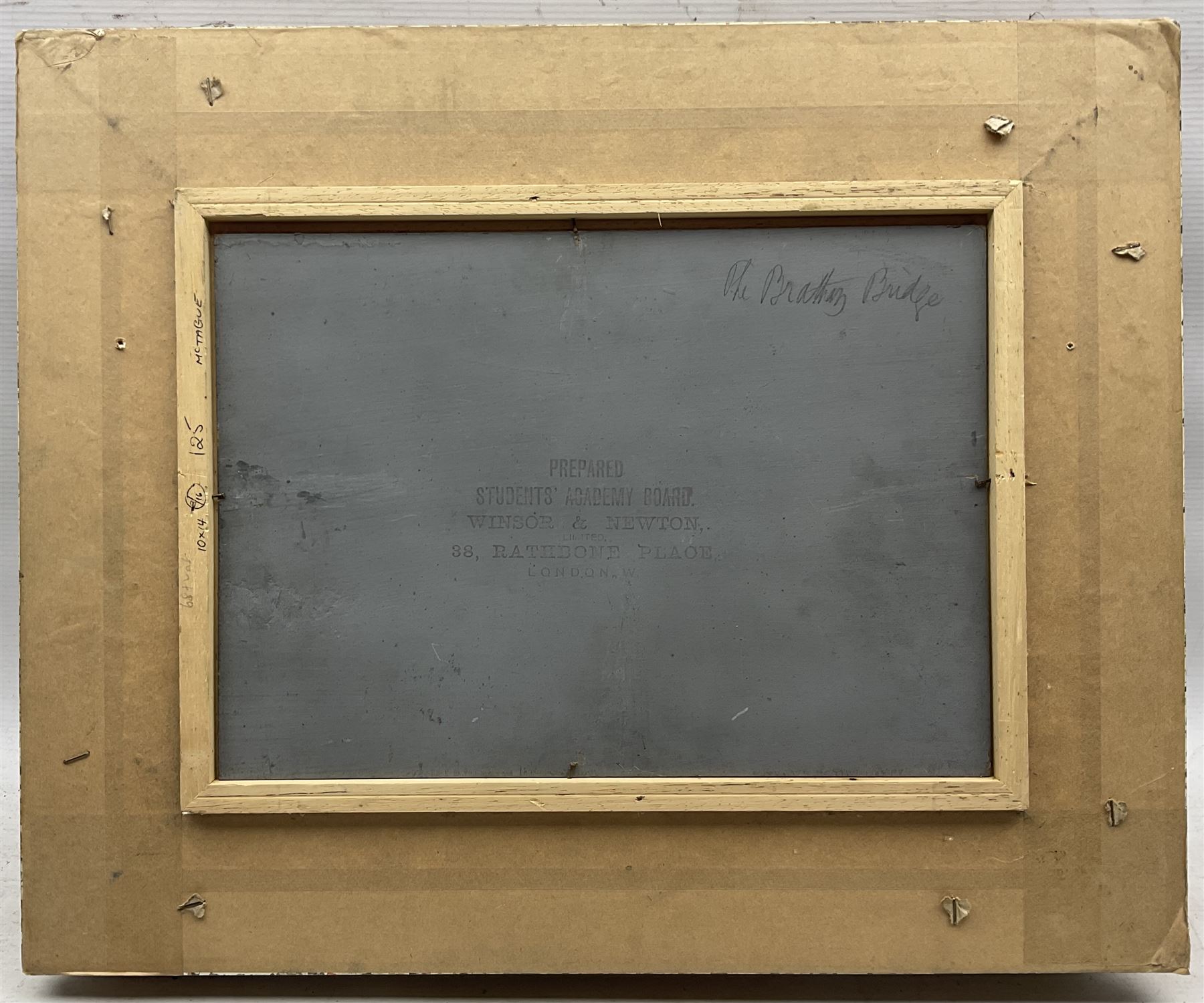 Edward Henry Holder (British c1848-1922): 'The Brathay Bridge', oil on board signed, titled verso 24cm x 34cm 