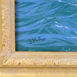 James Miller (British 1962-): 'The Lady Anne leads Mariquita around the Mark', oil on canvas signed, titled verso 50cm x 75cm