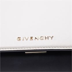 Givenchy - ‘Pandora Box’ Mini Bag, introduced circa 2016, in white and black leather with contrasting python side panels and top handle, with gold-tone shoulder or crossbody chain strap and hardware, unused with original dust bag