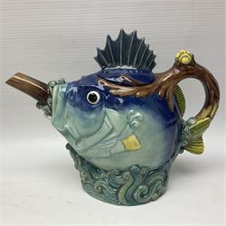 Minton Archive collection fish teapot, limited edition 118/2500, with certificate and original box 