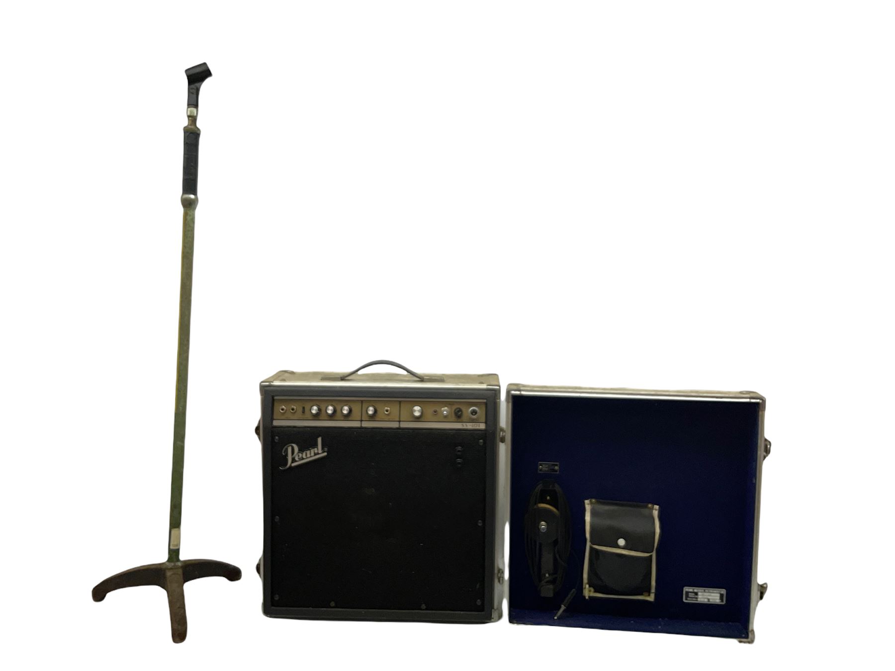Pearl Musical Instruments Limited SS-101 amplifier No.7091 with integral flight case 48cm square