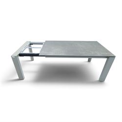 Calligaris - 'Omnia' extending dining table with ceramic top, with set eight 'Aida' dining chairs