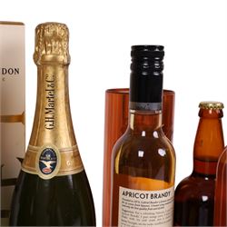 Mixed alcohol, including Moet & Chandon, Bols, Apricot Brandy etc  verious contents and proof 