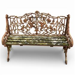 Coalbrookdale design cast iron garden bench