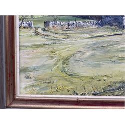 John Freeman (British 1942-):View towards Ravenscar, oil on board signed '79, 49cm x 74cm; together with a signed print (2)