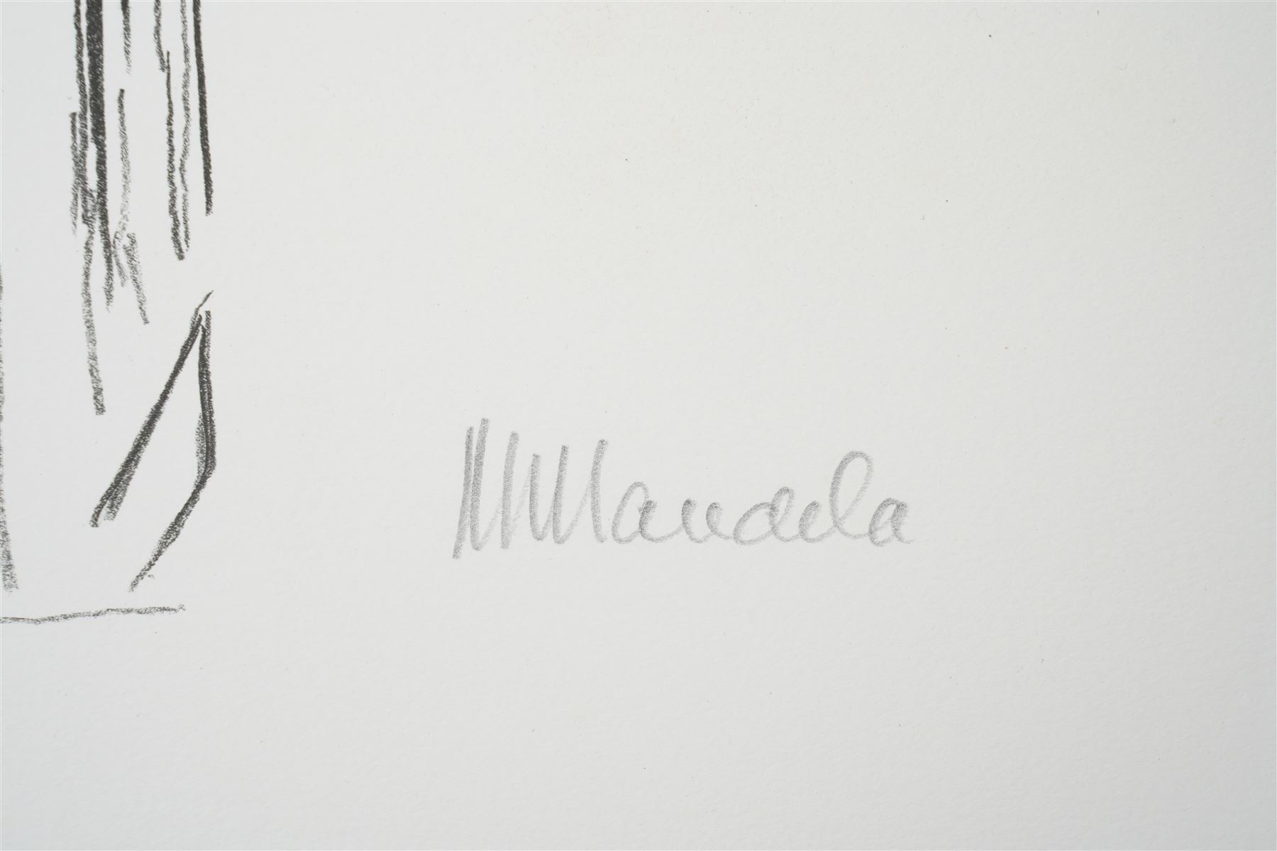 Nelson Rolihlahla Mandela (South African 1918-2013): 'My Robben Island' - ' 'The Church' 'The Lighthouse' 'The Cell' 'The Window' 'The Harbour' 'Motivation', set of six lithographs in colours signed and numbered EP 5/10 edition 500 in pencil with blindstamp, pub. by the Belgravia Gallery, 2002,  66cm x 50cm, together with original box (6) (unframed)