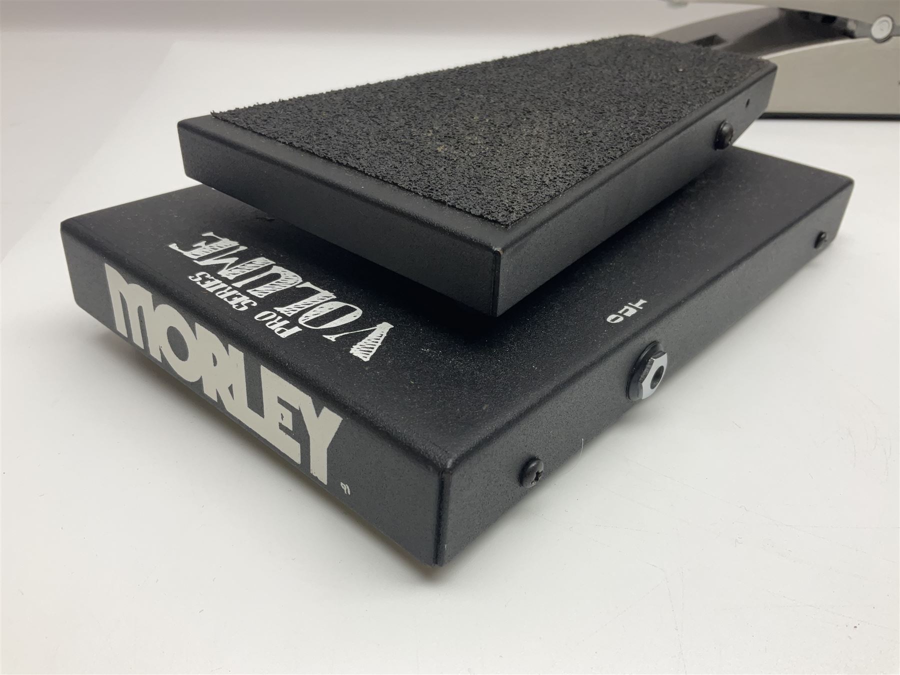 Dunlop Volume Pedal, Morley Pro Series Volume pedal, Behringer TU300 Chromatic Tuner, Sealey Digital multimeter etc; in Antler carrying case