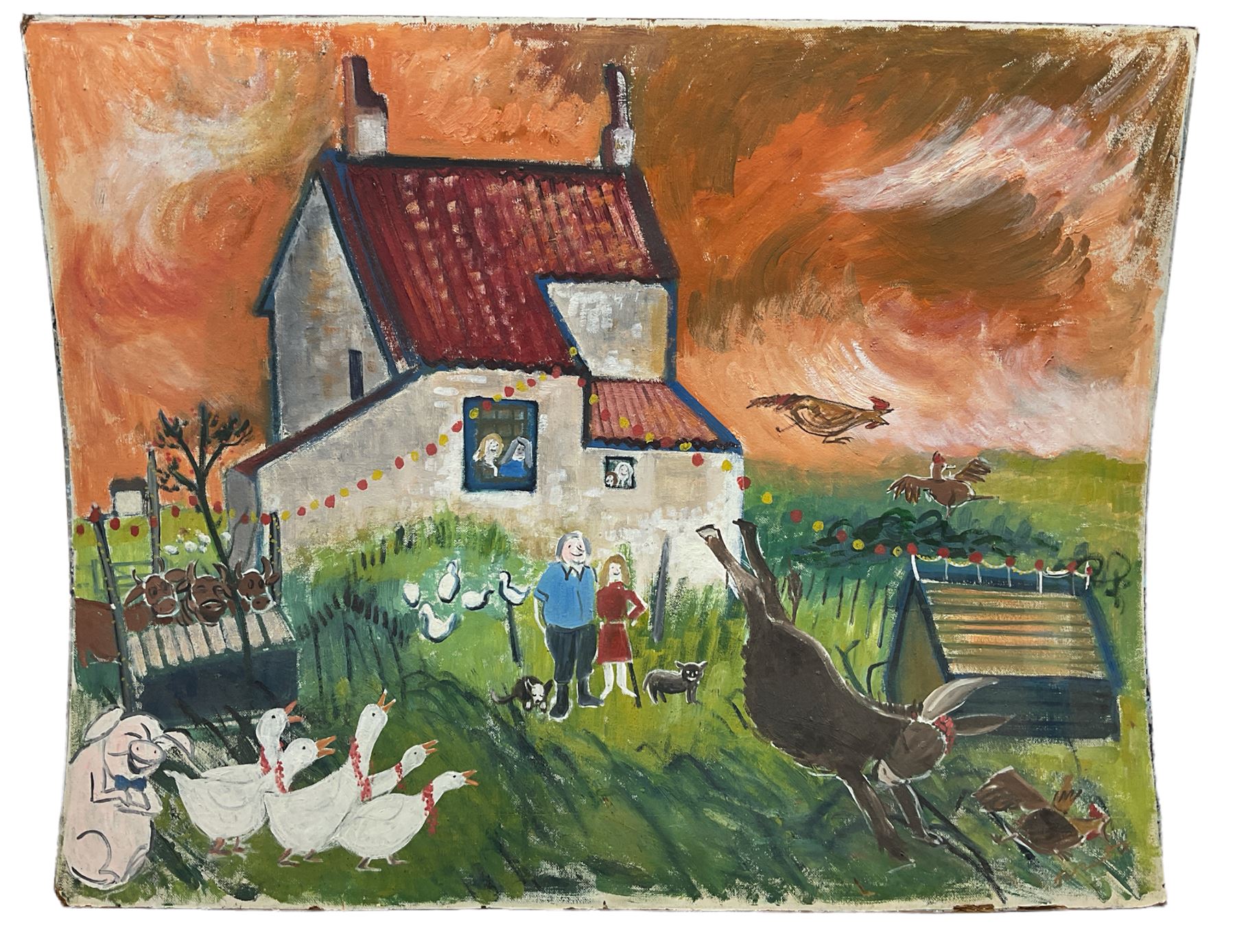 Pat Faust (British fl.19502000) 'North Moor Farm Flamborough