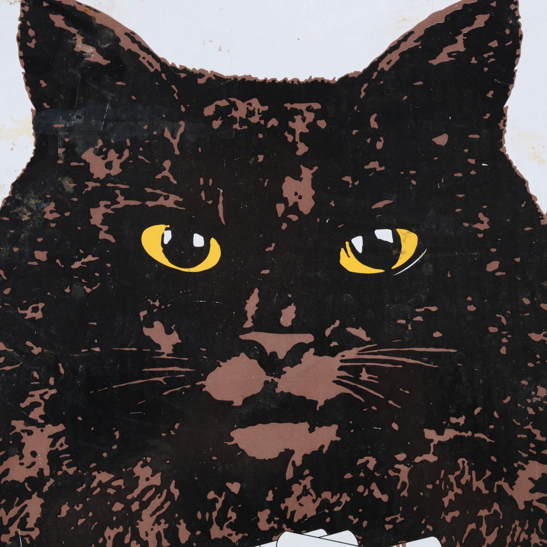 Black Cat Virginia Cigarettes reproduction enamel, H45cm