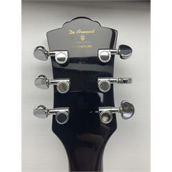 DeArmond Guild Star Fire Custom semi-acoustic guitar c2009 with tobacco sunburst finish and USA DeArmond gold foil pick-ups; serial no.KC9091266; L104cm; in Spider carrying case