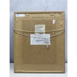 Catherine Tyler (British 1949-): 'Market Conversation - Ascoli Piceno', watercolour signed and dated '01, titled verso 19cm x 14cm 