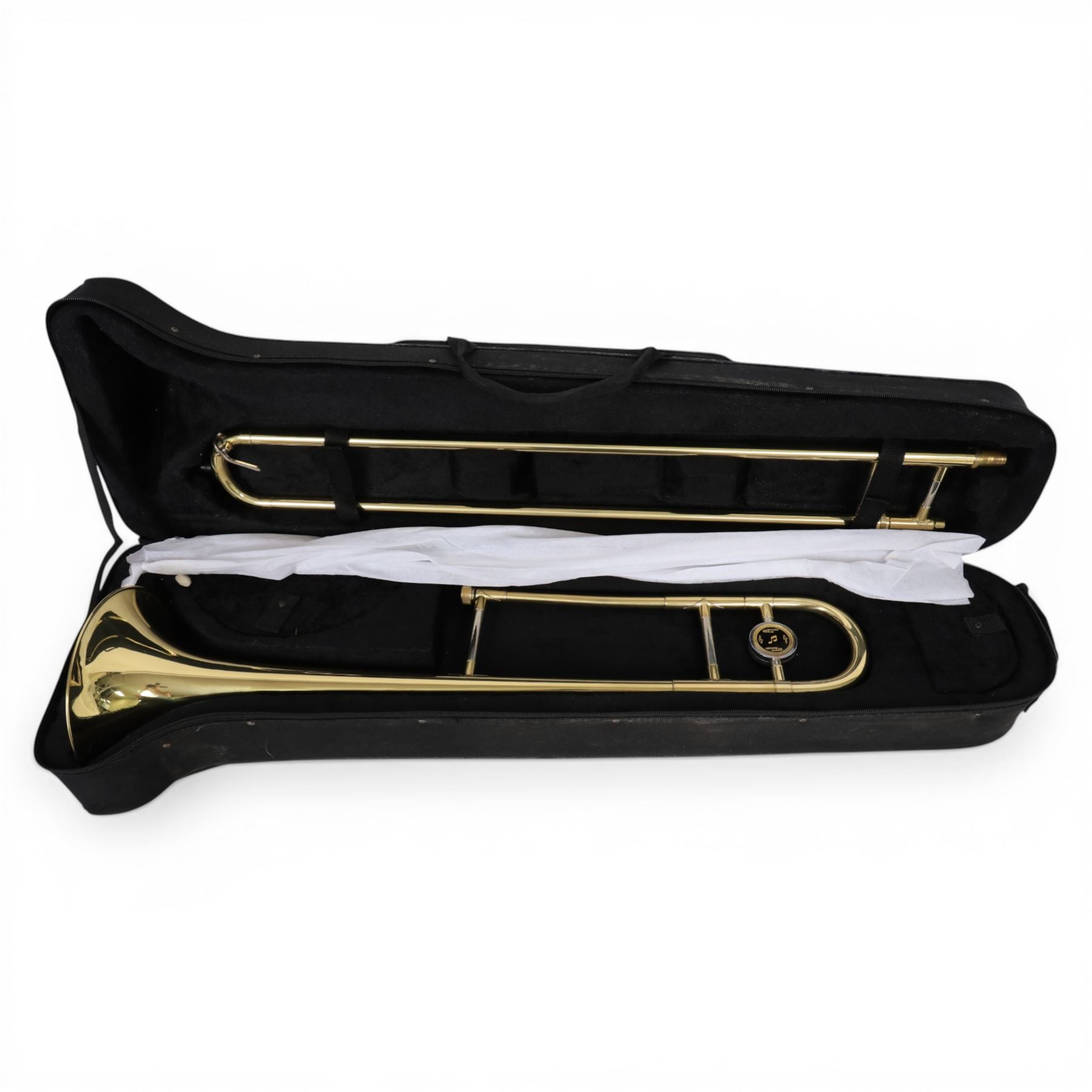 Ammoon brass trombone and a Besson Prototype tenor horn, both cased