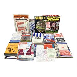 Collection of assorted football programmes, including International examples, together with copies of Football League Review and other memorabilia