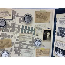 Queen Elizabeth II Tristan Da Cunha 2021 Bletchley Park seven coin set, including 'Bombe Machine' 9ct gold coin weighing 2.75 grams, housed in a presentation folders with certificates