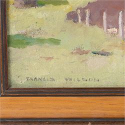 Francis Wilson (Scottish 1876-1957): 'Temple of Venus de Roma', oil on canvas board signed, titled verso 28cm x 34cm