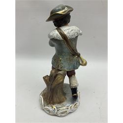 Royal Crown Derby figurine, Winter, modelled as a man with crossed arms on ice skates, by M. Townsend, with printed marks beneath, H24cm