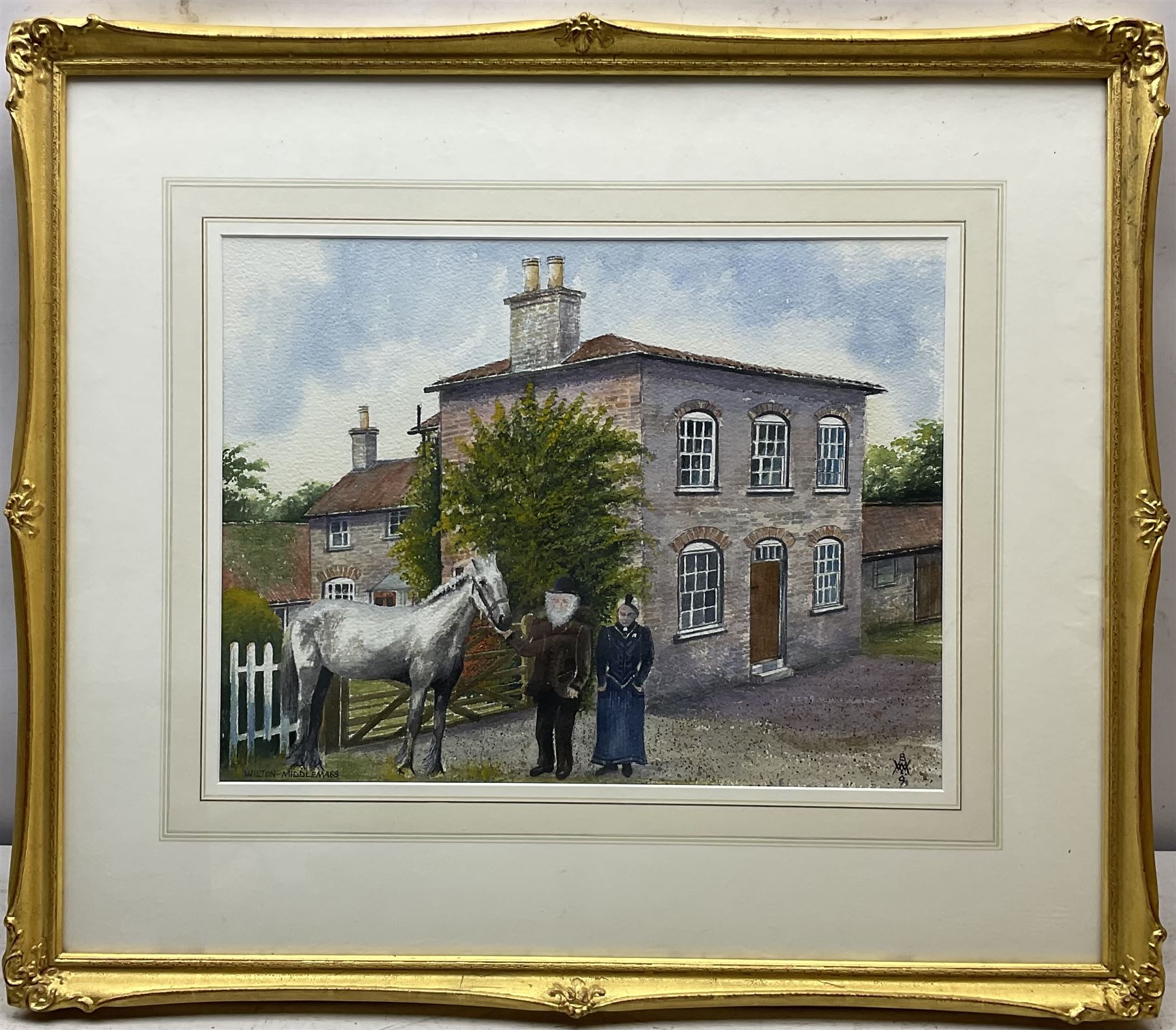 Alan Stuttle (British 1939-): Rural River Landscape, two watercolours signed max 53cm x 72cm; 'Wilton - Middlemass', watercolour signed with monogram and titled 33cm x 43cm (3)