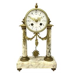 20th century French portico clock c1910 