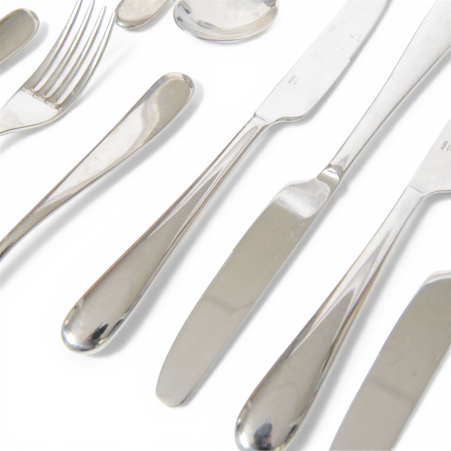 Alessi Nuovo Milano cutlery eight setting, designed by Ettore Sottsass