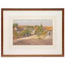 Arthur Wilde Parsons (British 1854-1931): Quiet Village on a Sunny Day, watercolour and gouache signed 21cm x 33cm