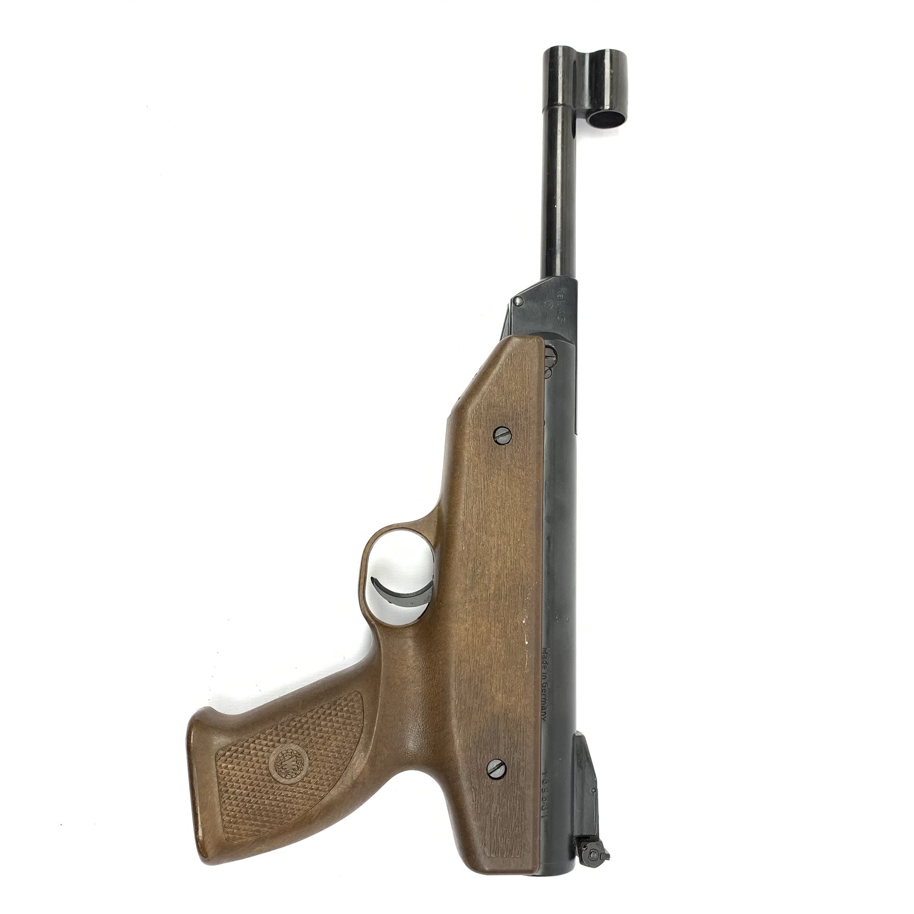 Weihrauch Sportwaffenfabrik HW70 .177 air pistol with break barrel action L32cm; in Flambeau hard plastic case