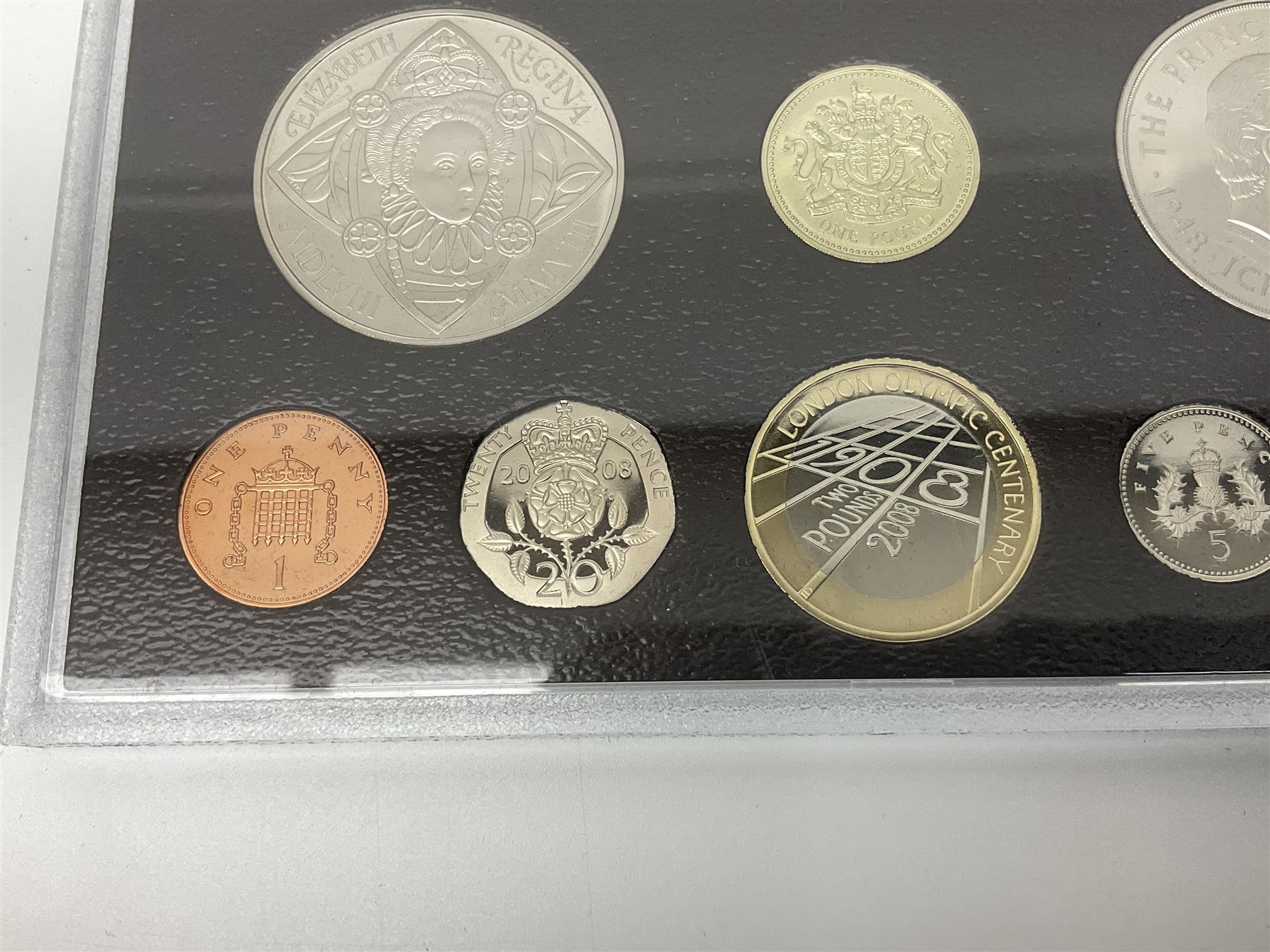 The Royal Mint United Kingdom 2008 executive proof coin set, boxed with certificate