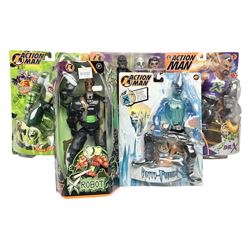 Five modern carded/boxed Action Man figures - Dr. X, Prof. Gangrene, Robot, Anti Freeze and No Face (5)