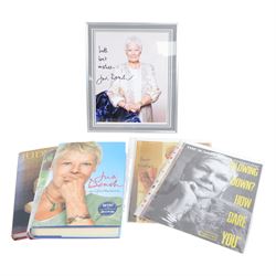 Judi Dench signed book 'Scenes From My Life', together with framed signed Judi Dench photo...