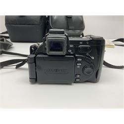 Nikon Coolpix 8700 camera body, serial no 3220838, with Zoom Nikkor Ed 8.9-71.2mm 1:2.8-4.2 lens, together with Canon digital video camcorder and other digital cameras and camera equipment