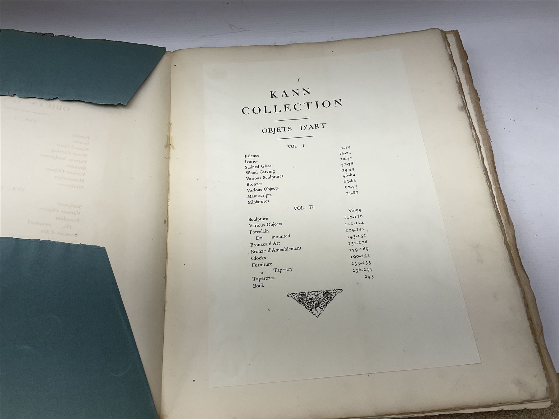 The R. Kann Collection, Objects D/Arts Vol I, Middle Age and Renaissance, and Vol II XVIIIth Century, together with The R. Kann Collection, Pictures, Vol I & Vol II, Paris, Charles Sedelmeyer 1907, photogravure plates