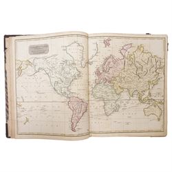 Brown (Thomas) - 'A General Atlas being a Collection of Maps of the World & Quarters, the Various Empires, Kingdoms & States in the Known World' published Edinburgh 1814 with thirty five hand coloured engraved maps as listed, lacks map of England & Wales, with two additional maps bound in comprising 'Map of Jamaica' by John Arrowsmith 1839 and 'Map of British Guiana' by J Hadfield 1838, in contemporary boards