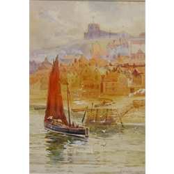  Tate Hill Whitby, watercolour signed by John Wynn Williams (British fl.1900-1920) 34cm x 23cm  