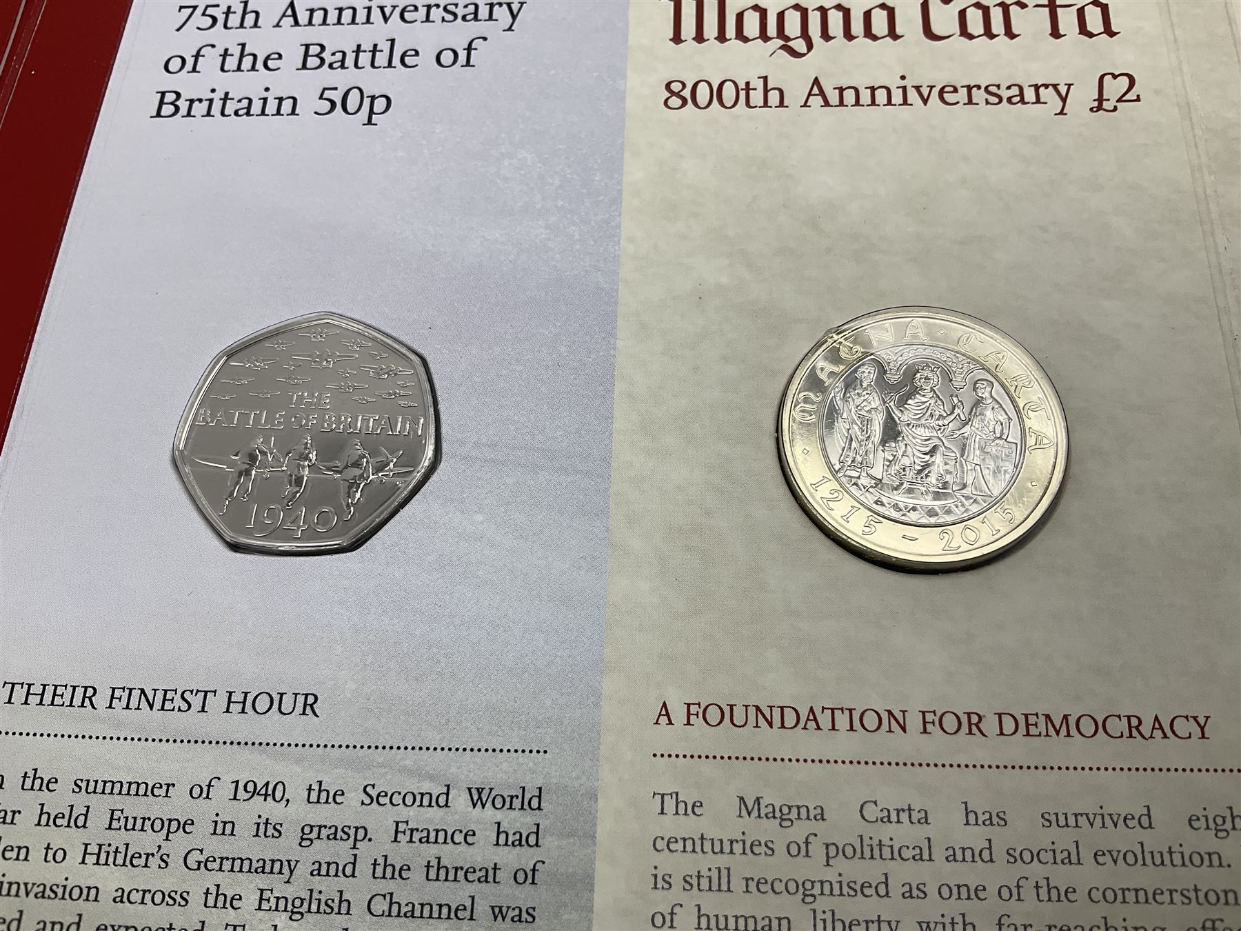 Two The Royal Mint United Kingdom Annual Coins Sets, dated 2015 and 2016, both in card folders with certificates